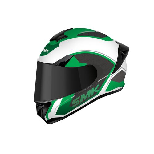 SMK Typhoon RD1 Matte White/Green/Black MA186 Helmet [Size:XS]