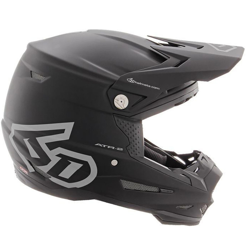 6D ATR-2 Solid Matte Black Helmet [Size:XS]