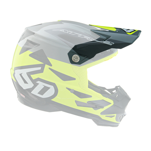 6D Replacement Peak for ATR-2 Helmet Merge Neon Yellow/Grey/Black