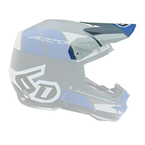 6D Replacement Peak for ATR-1 Helmet Shear Blue/Grey/Black