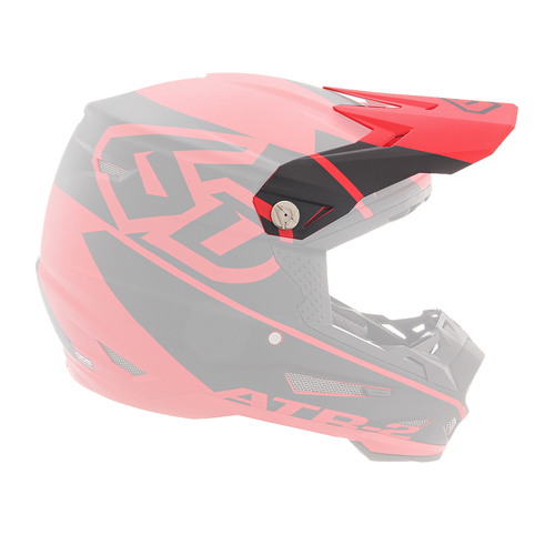 6D Replacement Peak for ATR-2 Helmet Core Red/Black