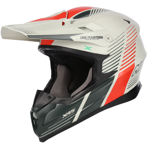 M2R X4.5 Spectrum PC-1F Matte Red Helmet [Size:XS]