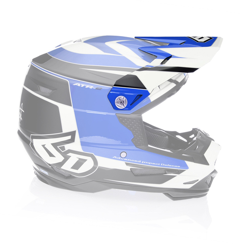 6D Replacement Peak for ATR-2 Helmet Impact Blue