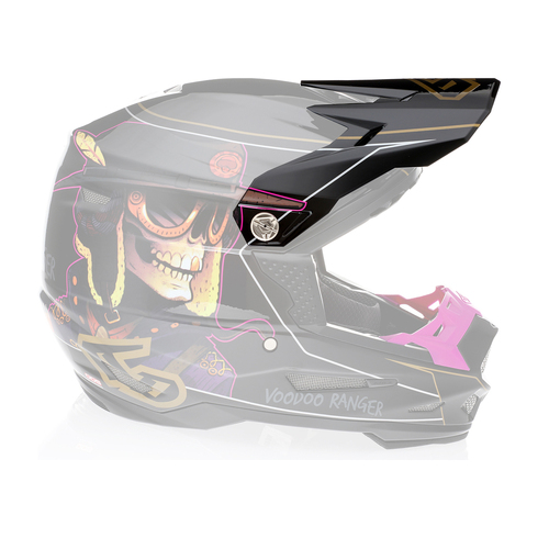 6D Replacement Peak for ATR-2 Helmet Voodoo Ranger Gloss Black