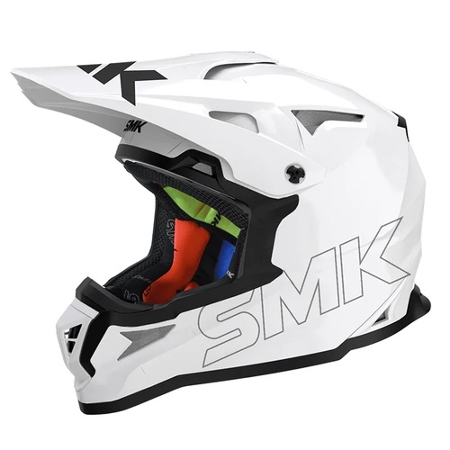 SMK Allterra White GL120 Helmet [Size:XS]