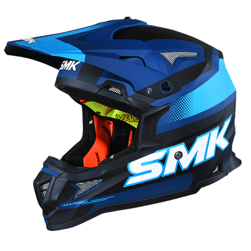 SMK Allterra X-Throttle Matte Blue/Black/Blue MA525 Helmet [Size:XS]