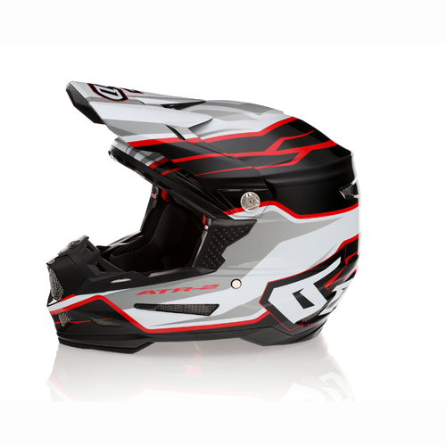 6D ATR-2 Phase White/Red Helmet [Size:SM]