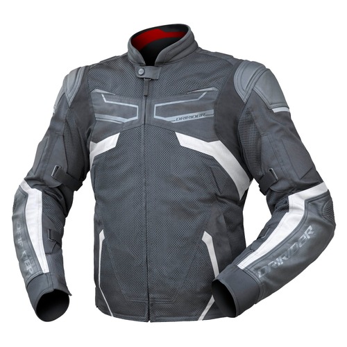 DriRider Climate Control Exo 3 Black/White Textile Jacket [Size:LG]