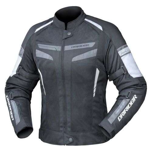 DriRider Air-Ride 5 Black/White/Grey Womens Textile Jacket [Size:6]