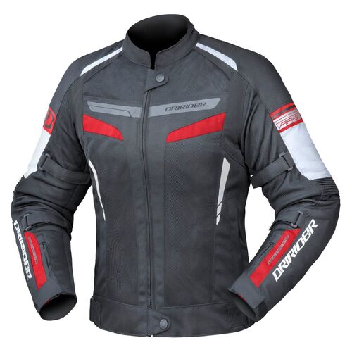 DriRider Air-Ride 5 Black/Red Womens Textile Jacket [Size:8]