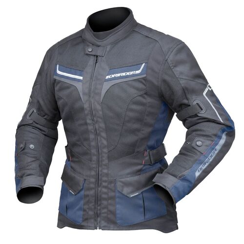 DriRider Apex 5 Airflow Black/Atlantic Blue Womens Textile Jacket [Size:6]