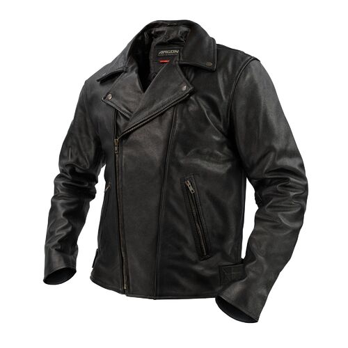 Argon Brazen Cruiser Black Leather Jacket [Size:50]