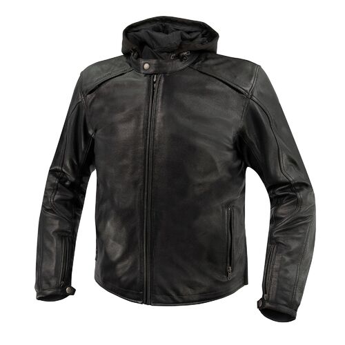 Argon Realm Vintage Black Leather Jacket [Size:50]