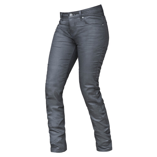 DriRider Xena Black Wax Regular Leg Womens Protective Jeans [Size:16]