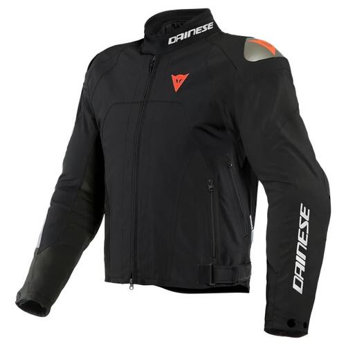 Dainese Indomita D-Dry XT Matte Black/Matte Black/Fluro Red Textile Jacket [Size:48]