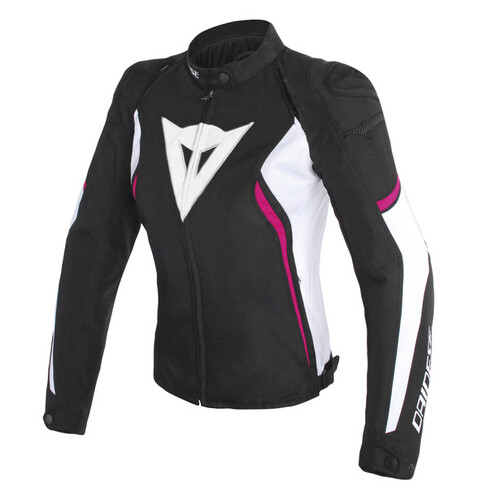 Dainese Avro D2 Tex Lady Black/White/Fuchsia Womens Textile Jacket [Size:50]