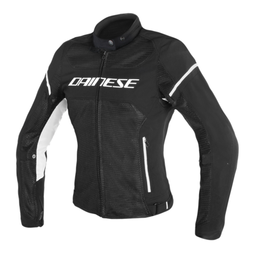 Dainese Air Frame D1 Tex Lady Black/Black/White Womens Textile Jacket [Size:50]