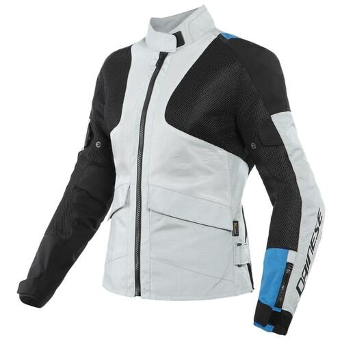 Dainese Air Tourer Tex Lady Glacier Grey/Performance Blue/Black Womens Textile Jacket [Size:42]