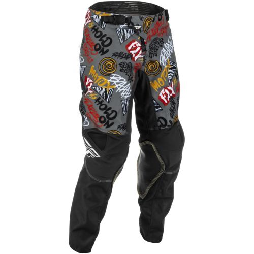 FLY 2022 Kinetic Rebel Black/Grey Youth Pants [Size:20]