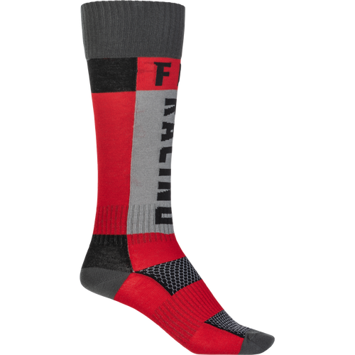 FLY 2023 MX Red/Grey Thick Socks [Size:SM/MD]