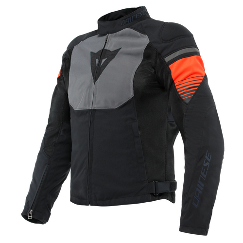 Dainese Air Fast Tex Black/Gray/Fluro Red Textile Jacket [Size:48]