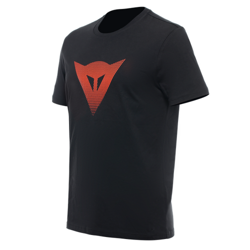 Dainese Logo Black/Fluro Red T-Shirt [Size:XS]