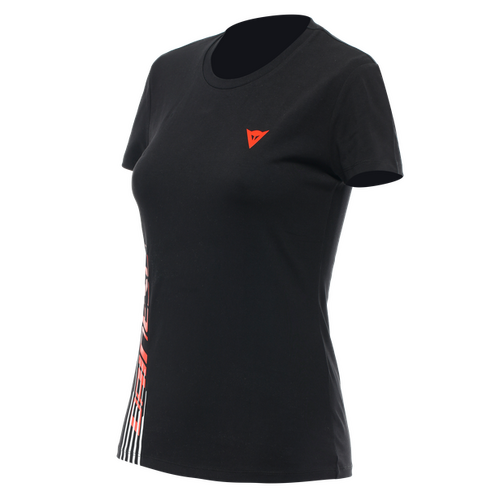 Dainese Logo Black/Fluro Red Womens T-Shirt [Size:XS]