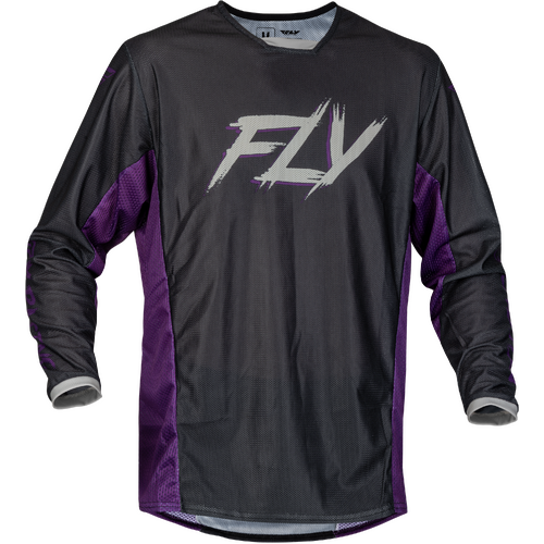 FLY 2023 Kinetic Mesh Rave Black/Purple/Silver Jersey [Size:MD]