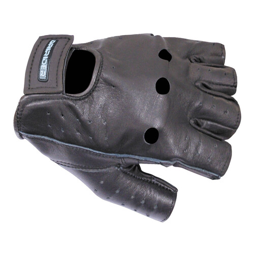 DriRider Fingerless Black Gloves [Size:LG]