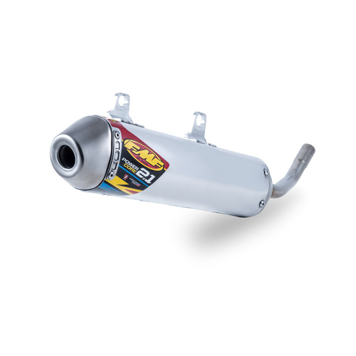 FMF Racing Powercore 2 Shorty Aluminum Muffler w/Stainless End Cap for KTM 19-22/Husqvarna 19-23/Gas Gas 21-23 Models