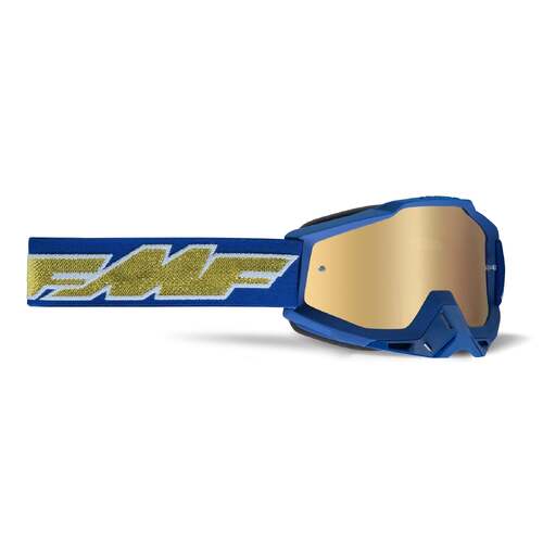 FMF Vision Powerbomb Goggles Rocket Deep Navy Gold w/True Gold Lens