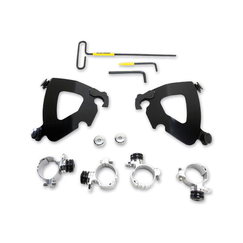 Memphis Shades MEM-MEB2002 Black Gauntlet Trigger-Lock Mounting Hardware for Sportster SuperLow 883/1200 11-Up