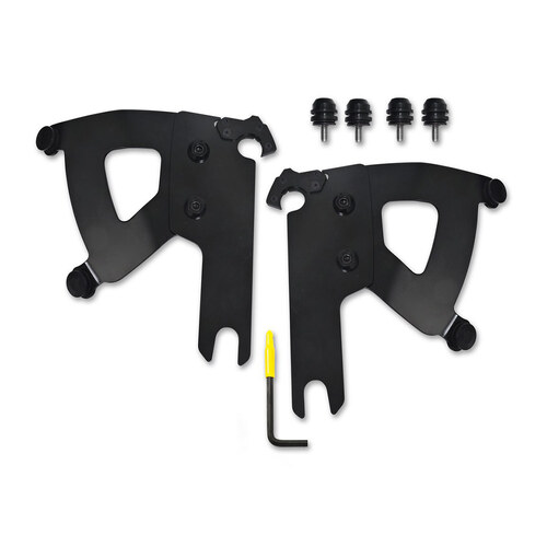 Memphis Shades MEM-MEB2040 Black Road Warrior Trigger-Lock Mounting Hardware for Road King Custom 04-07/Road King Special 17-Up