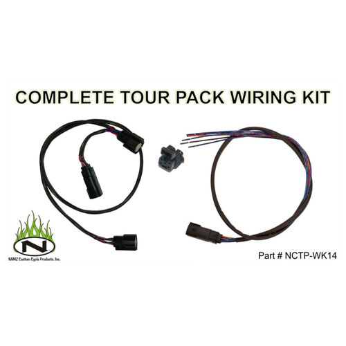 NAMZ Custom Cycle Products NMZ-NCTP-WK14 Tour Pack Wiring Installation Kit ww/Quick-Disconnect for Street Glide/Road Glide 14-Up