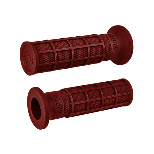 Odi ODI-V02FWDR Hart-Luck Full Waffle 1" Handgrips Dark Red