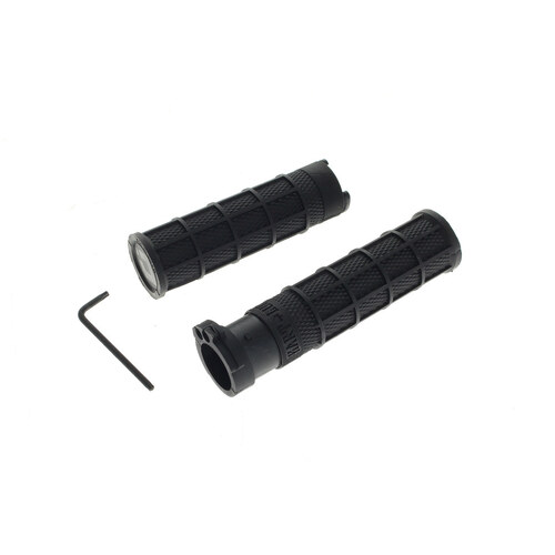 Odi ODI-V21HCW-BB Replacement Rubbers for Hart-Luck Full Waffle Lock-On Handgrips Black for H-D w/Throttle Cable