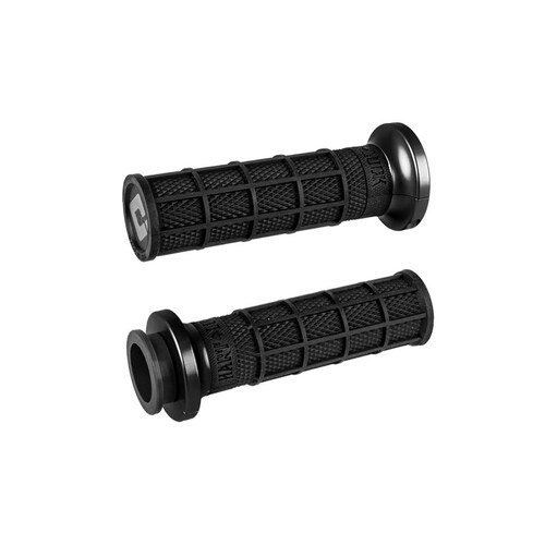 Odi ODI-V31ITW-BB-B Hart-Luck Full Waffle Lock-On Handgrips Black for Indian Touring 18-Up