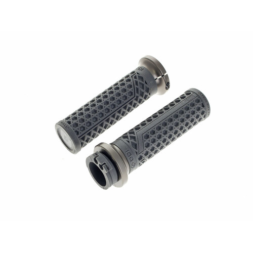 Odi ODI-V31VHCWH-H Vans Signature Lock-On Handgrips Graphite/Gun Metal for H-D w/Throttle Cable