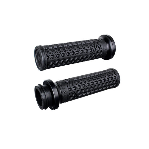 ODI ODI-V31VHTWB-MB Vans Signature Lock-On Handgrips Black/Black for most Big Twin 08-Up w/Throttle-By-Wire