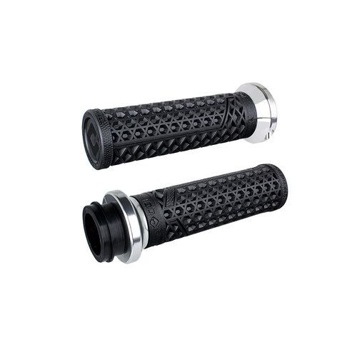 Odi ODI-V31VITWB-S Vans Signature Lock-On Handgrips Black/Silver for Indian Touring 18-Up