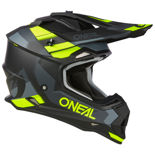 Oneal 2024 2 SRS Spyde V.23 Black/Grey/Neon Yellow Helmet [Size:LG]