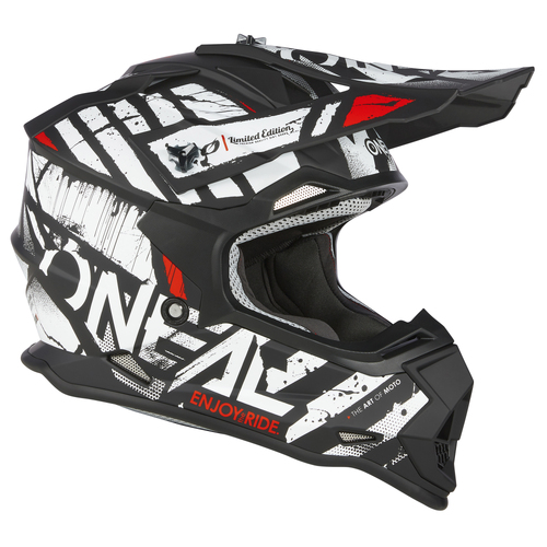 Oneal 2024 2 SRS Glitch V.23 Black/White Helmet [Size:MD]