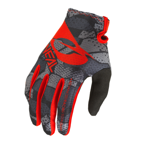 Oneal 2023 Matrix Camo V.22 Black/Red Youth Gloves [Size:XS]