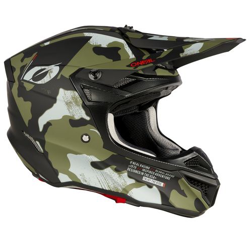 Oneal 2024 5 SRS Camo V.23 Black/Green Helmet [Size:LG]