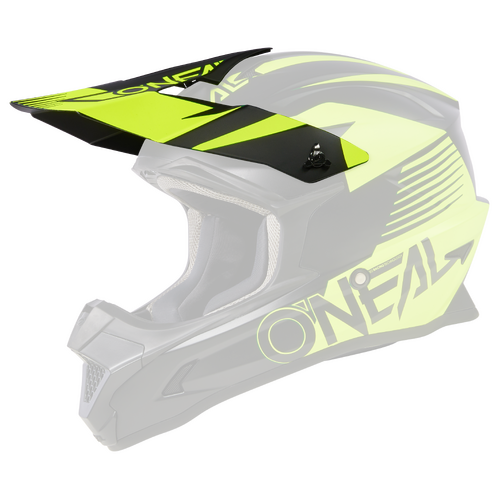 Oneal Replacement Peak for 2023 1 SRS Stream V.23 Black/Neon Yellow Youth Helmet