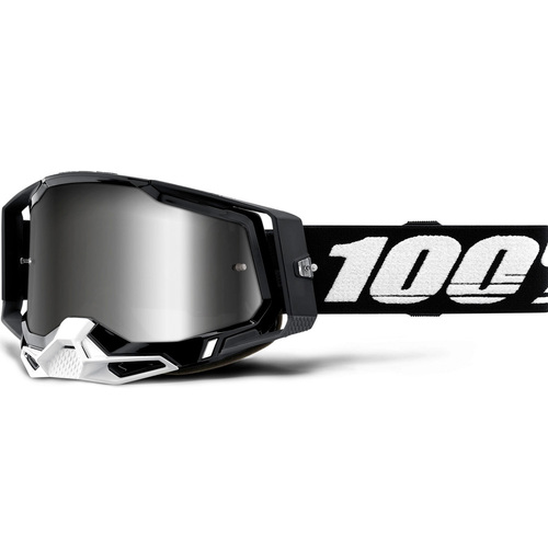 100% Racecraft2 Goggles Black w/Mirror Silver Lens