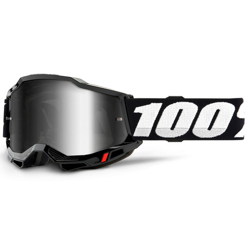 100% Accuri2 Goggles Black w/Mirror Silver Lens