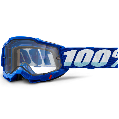 100% Accuri2 Enduro Goggles Blue w/Clear Lens