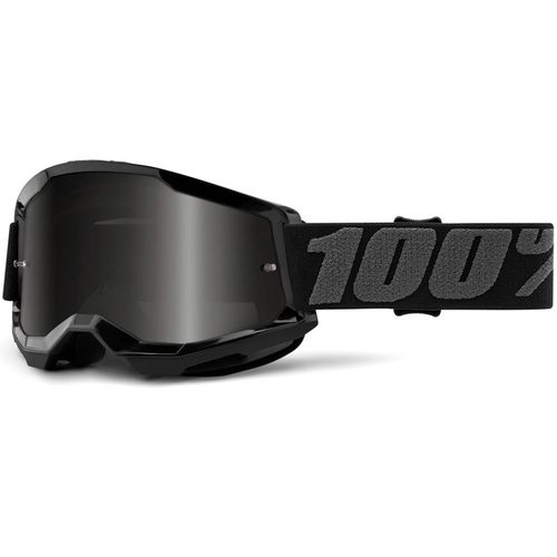 100% Strata2 Sand Goggles Black w/Smoke Lens