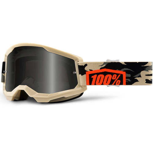 100% Strata2 Sand Goggles Kombat w/Smoke Lens